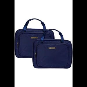 JOY 2-pack Light & Chic World Traveler Toiletry Cases Navy
